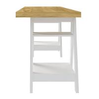 Mesa Escrivaninha 135cm Pés Cavalete Darte A06 Olmo-branco - Mpozenato