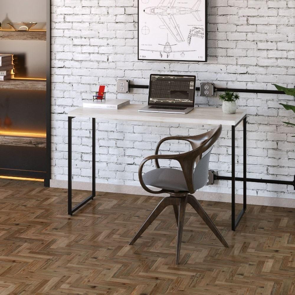 Mesa De Escritório Escrivaninha 120cm Dynamica Industrial C08 Snow - Mpozenato - 2