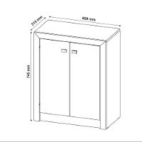 Balcão Para Escritório 2 Portas Me4103 Rústico - Tecno Mobili - 5