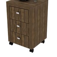 Gaveteiro 3 Gavetas Com Rodízios Me4108 Nogal - Tecno Mobili - 3