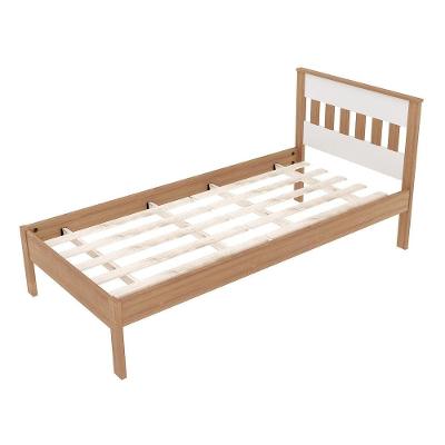 Cama De Solteiro Madeira Cm8006 Amêndoa-branco - Tecno Mobili