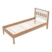 Cama De Solteiro Madeira Cm8006 Amêndoa-branco - Tecno Mobili - 1