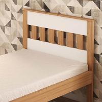 Cama De Solteiro Madeira Cm8006 Amêndoa-branco - Tecno Mobili - 3