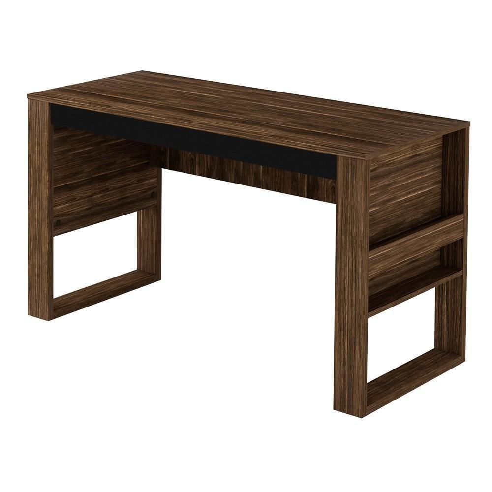 Mesa Para Computador Escrivaninha Me4146 Nogal-preto - Tecno Mobili - 3