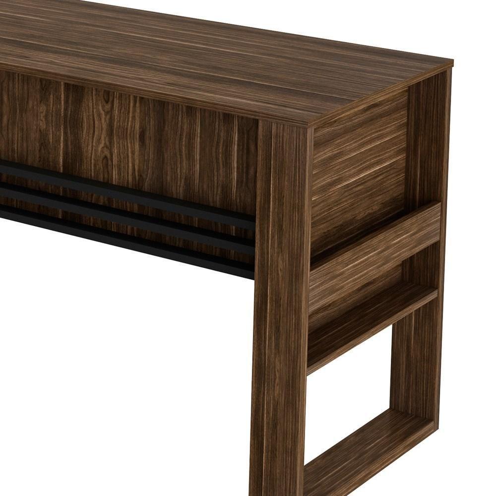Mesa Para Computador Escrivaninha Me4146 Nogal-preto - Tecno Mobili - 4