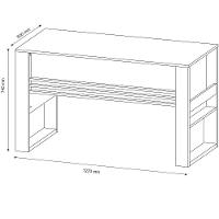 Mesa Para Computador Escrivaninha Me4146 Nogal-preto - Tecno Mobili - 5