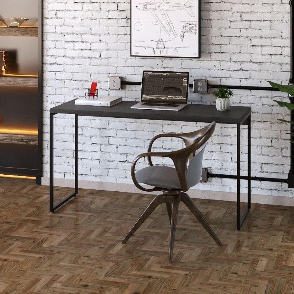 Mesa De Escritório Escrivaninha 135cm Dynamica Industrial C08 Preto ônix - Mpozenato - 2