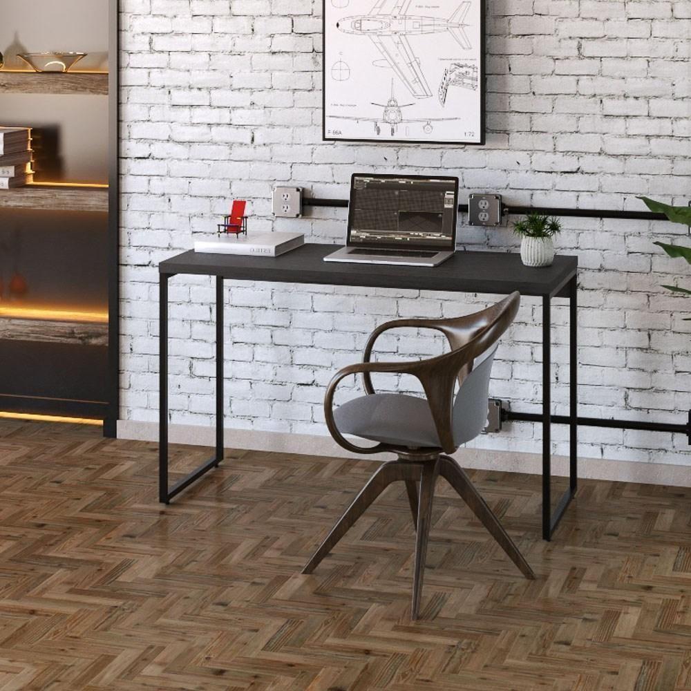 Mesa De Escritório Escrivaninha 120cm Dynamica Industrial C08 Preto ônix - Mpozenato - 2