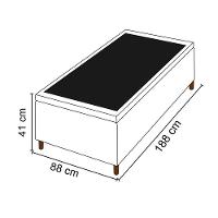 Base Para Cama Box Baú Solteiro 88x188cm Hit I02 Suede Preto - Mpozenato