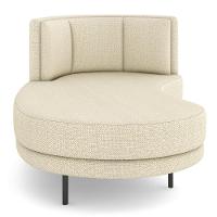 Chaise Longue Divã 164cm Braço Direito Logus D06 Linho Creme - Mpozenato - 7