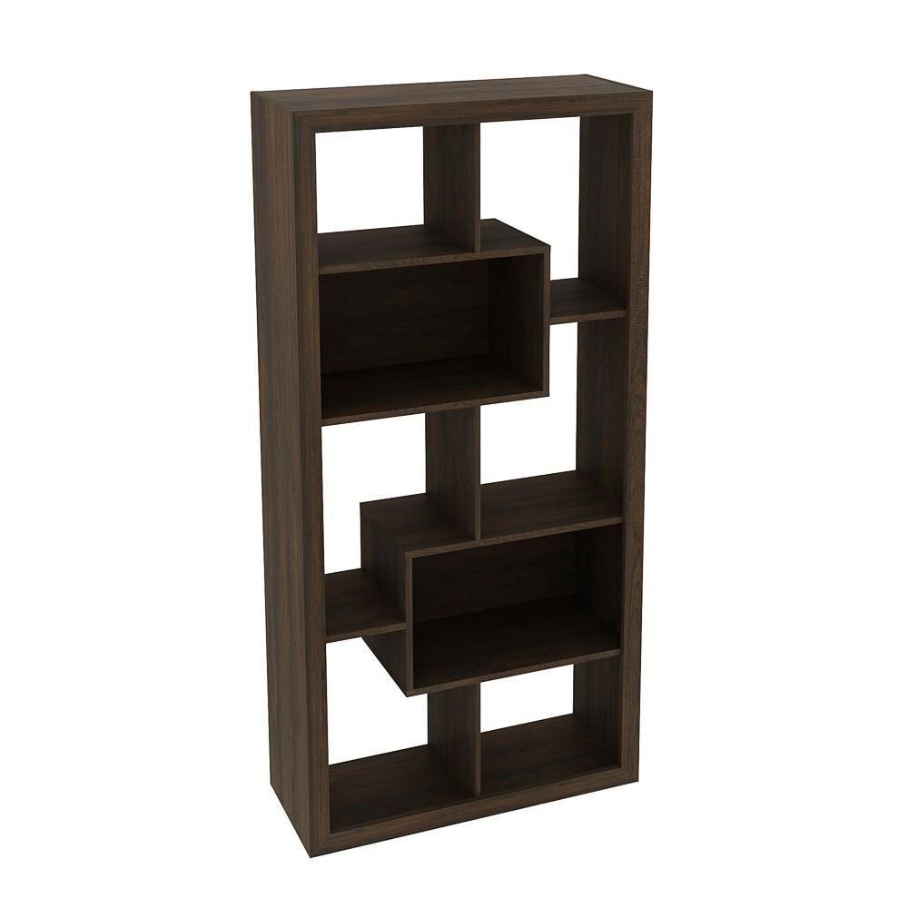 Estante Livreiro Multiuso Com Nichos E1712 Rústico - Tecno Mobili - 1