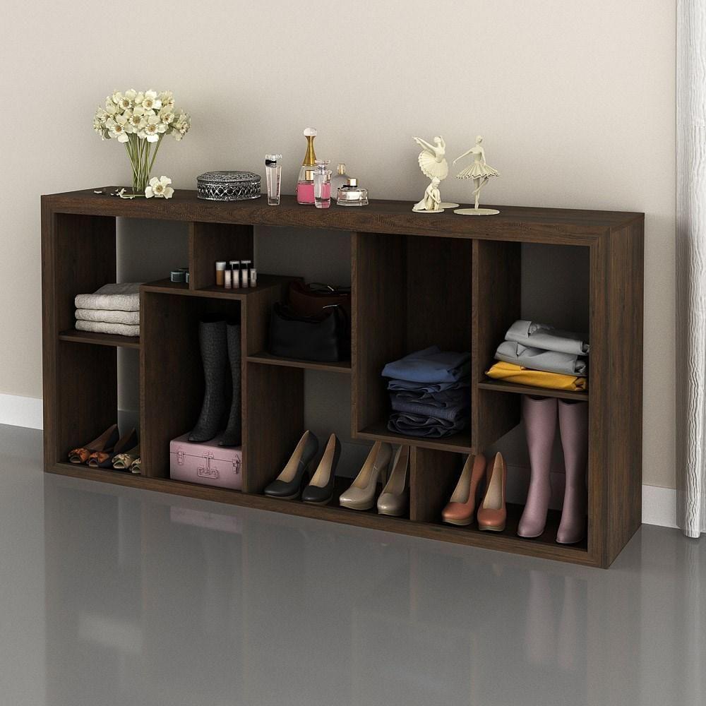 Estante Livreiro Multiuso Com Nichos E1712 Rústico - Tecno Mobili - 2