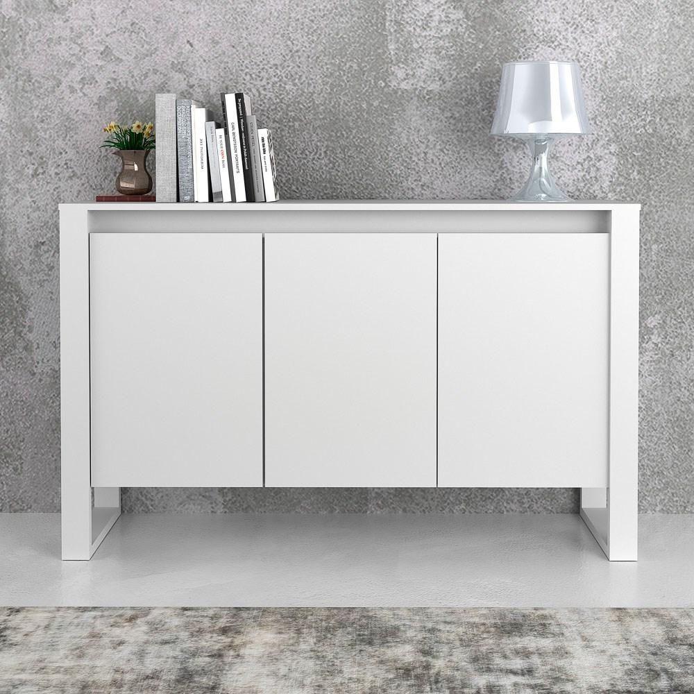 Balcão Para Escritório 3 Portas 1.3 Me4147 Branco - Tecno Mobili - 2
