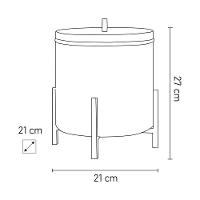 Lixeira Alumínio Com Tampa 6l Luxe D09 Preto - Mpozenato