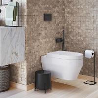 Lixeira Alumínio Com Tampa 6l Luxe D09 Preto - Mpozenato - 6