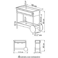 Carrinho Bar 1 Gaveta Porta Taças Pés Madeira Arlo A10 Hanover - Mpozenato - 2