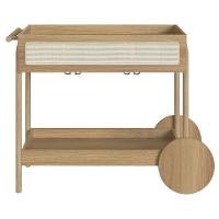 Carrinho Bar 1 Gaveta Porta Taças Pés Madeira Arlo A10 Hanover - Mpozenato