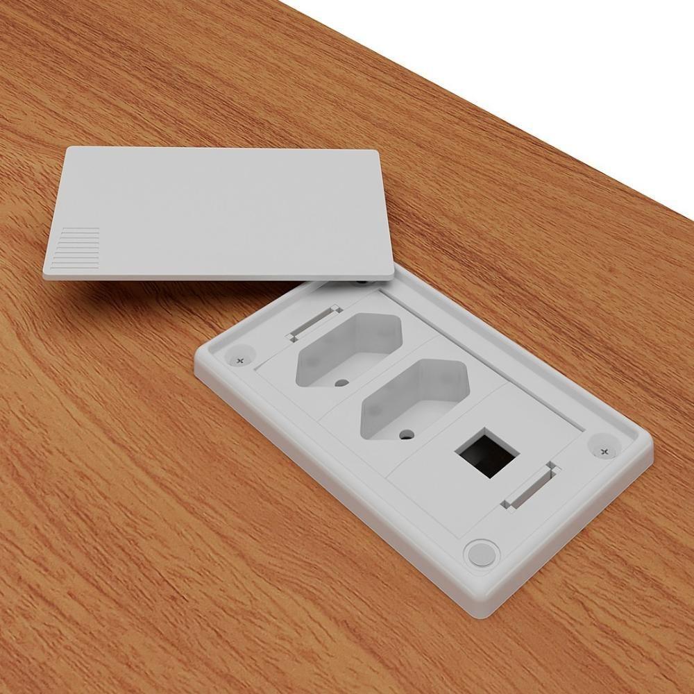 Mesa Escritório Em L Gerência 170cm Corp A06 Freijó-branco - Mpozenato - 7