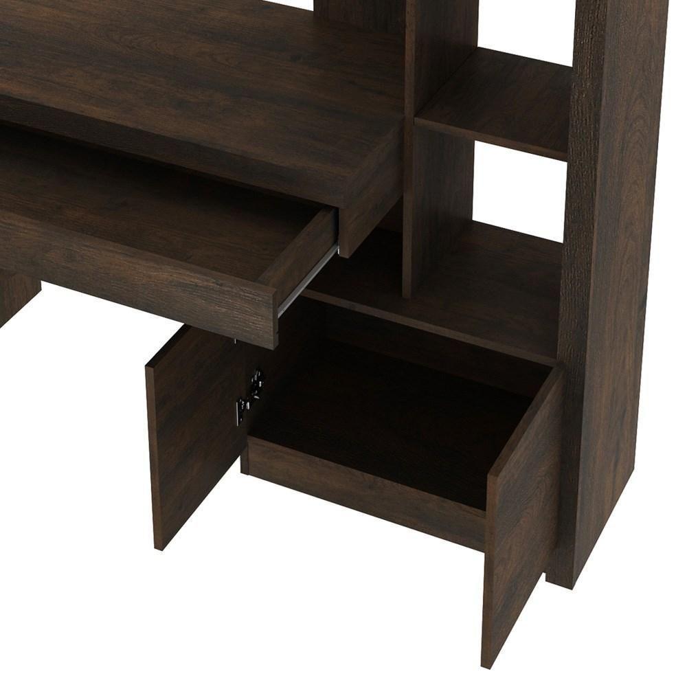 Estante Escrivaninha 2 Portas 1 Gaveta Me4143 Rústico - Tecno Mobili - 3