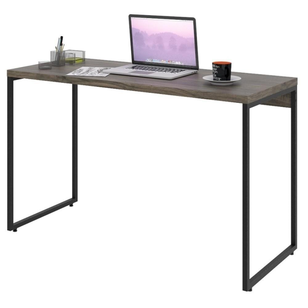 Mesa De Escritório Escrivaninha 120cm Dynamica Industrial C08 Carvalho Dark - Mpozenato - 1