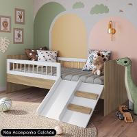 Cama Infantil Com Escorregador Lumiar C06 Aveiro-branco - Mpozenato - 5