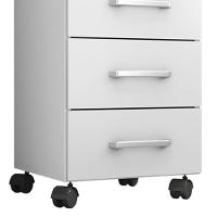 Gaveteiro Escritório 4 Gavetas Com Rodízios Kit 2 Gávea Branco Trama - Móveis Leão - 7