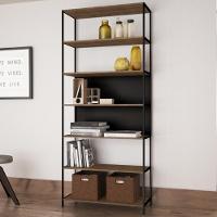 Estante Livreiro Steel Quadra 27809 6 Prateleiras Vermont Base Preta - Artesano - 4