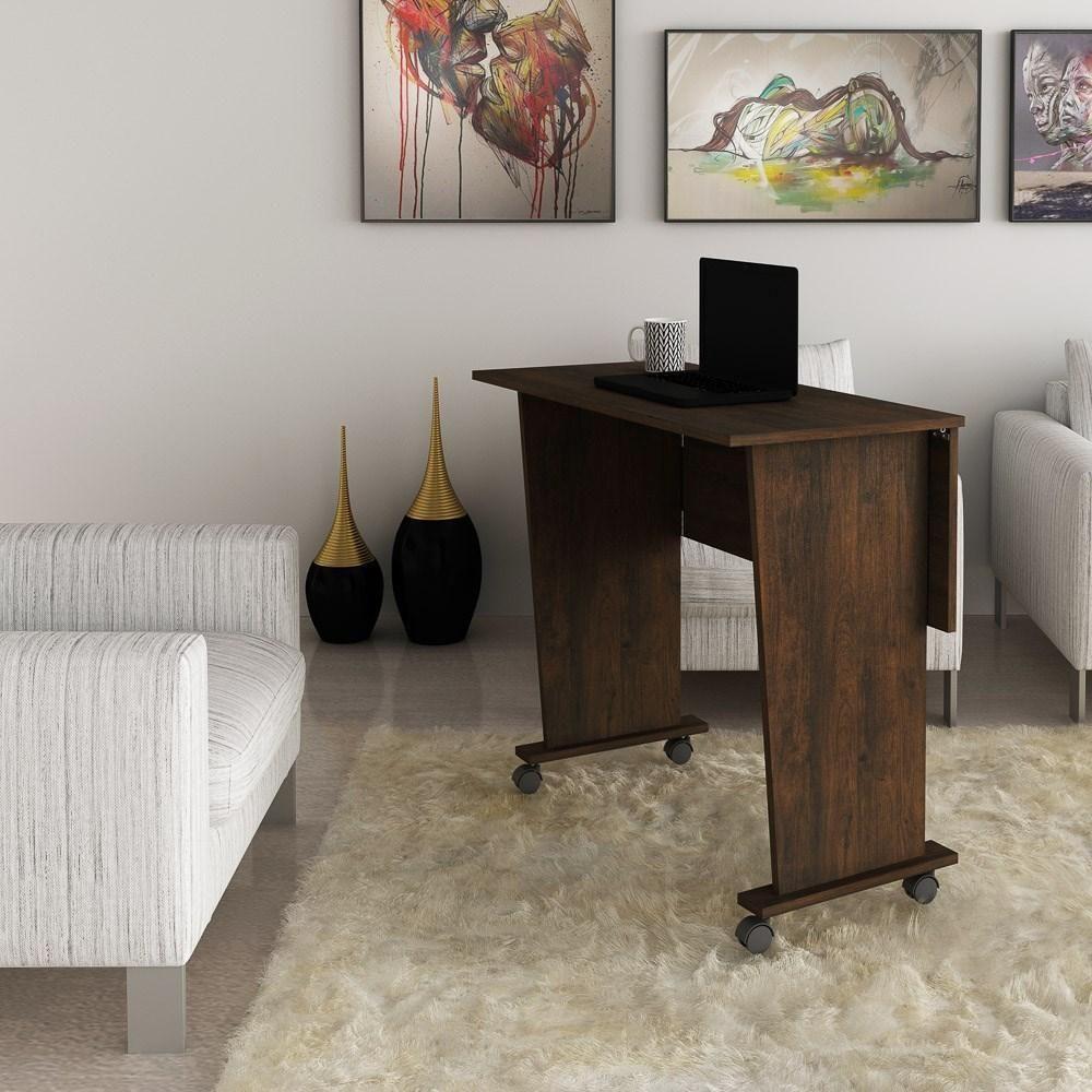 Mesa Para Notebook Com Rodízios Me4117 Rústico - Tecno Mobili - 2