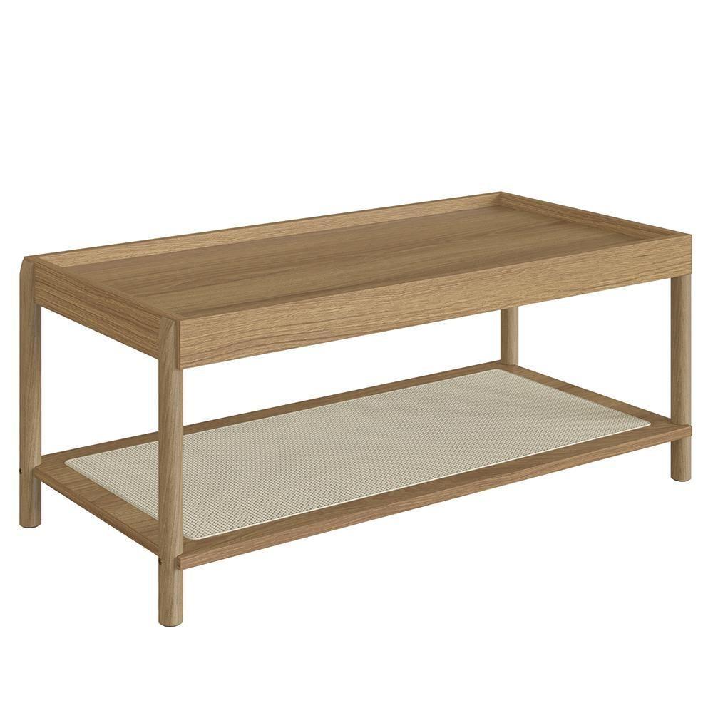 Mesa De Centro Para Sala Pés Madeira Arlo A10 Hanover - Mpozenato - 1