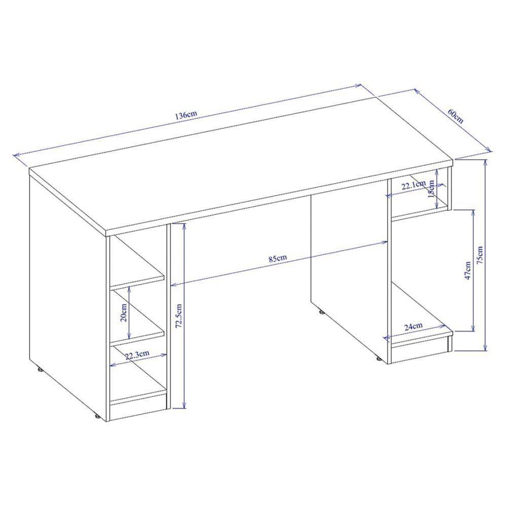 Mesa Para Computador Notebook Gamer 136cm Player Pro F02 Preto-vermelho - Mpozenato - 5