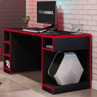 Mesa Para Computador Notebook Gamer 136cm Player Pro F02 Preto-vermelho - Mpozenato - 2