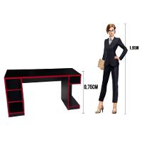 Mesa Para Computador Notebook Gamer 136cm Player Pro F02 Preto-vermelho - Mpozenato