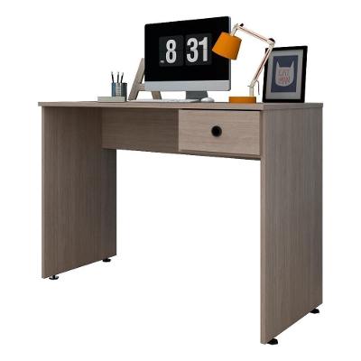 Mesa para Computador Notebook Escrivaninha Dubai L03 1 Gaveta MDF 101cm Marrom