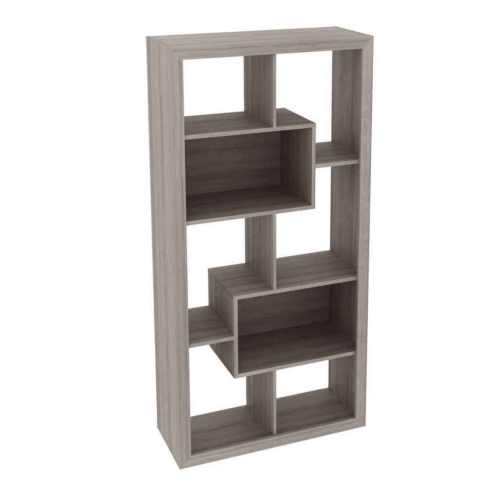 Estante Livreiro Multiuso Com Nichos E1712 Carvalho - Tecno Mobili - 1