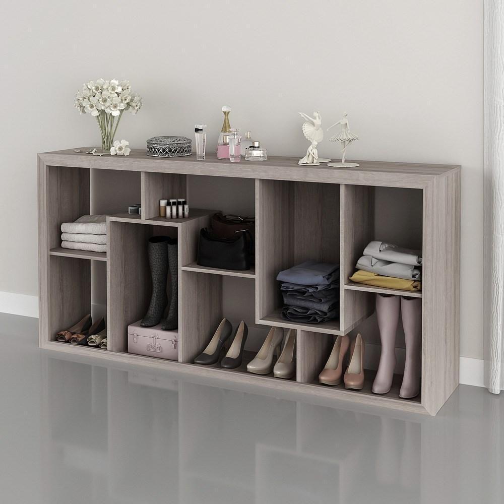 Estante Livreiro Multiuso Com Nichos E1712 Carvalho - Tecno Mobili - 2