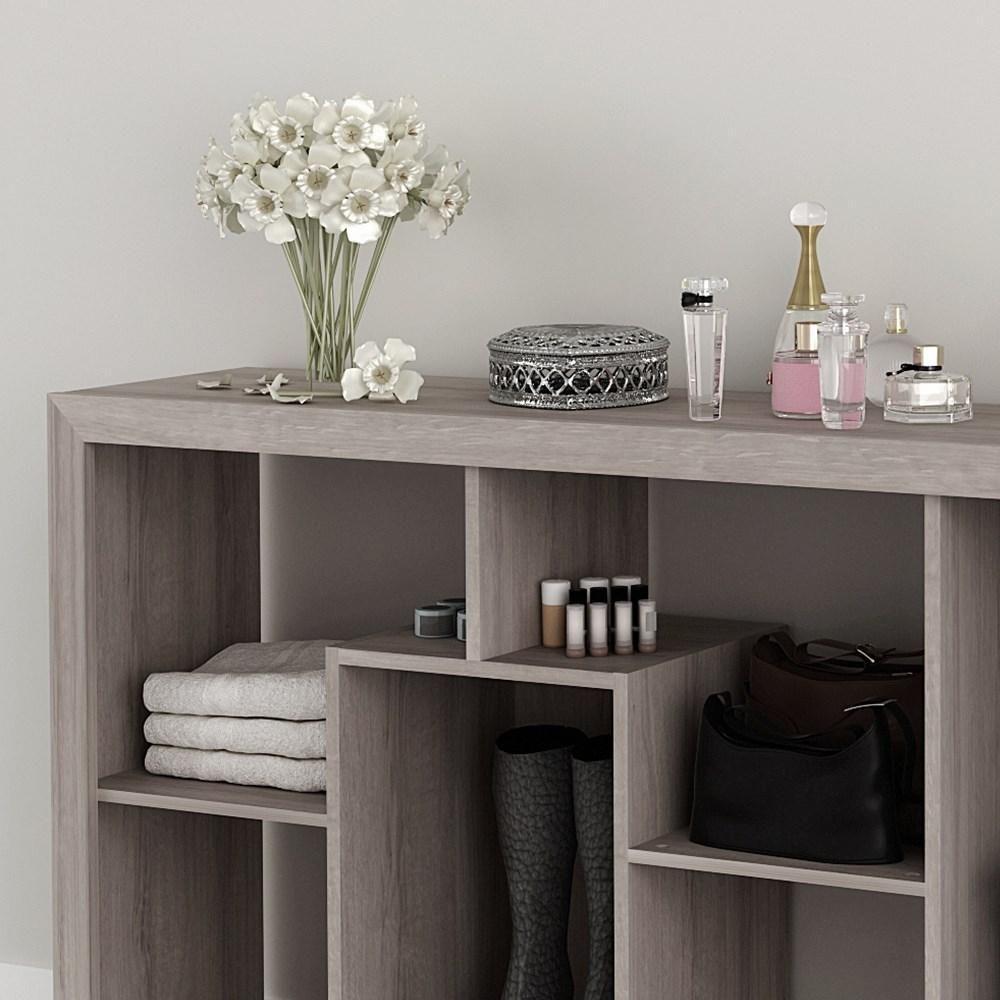 Estante Livreiro Multiuso Com Nichos E1712 Carvalho - Tecno Mobili - 3