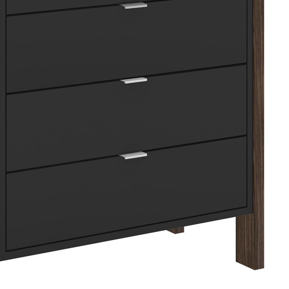 Gaveteiro 4 Gavetas Az1012 Preto-nogal - Tecno Mobili - 3