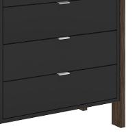 Gaveteiro 4 Gavetas Az1012 Preto-nogal - Tecno Mobili - 3