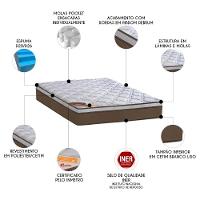 Colchão King One Face Revolution Pocket 193x203x30cm - Castor - 3