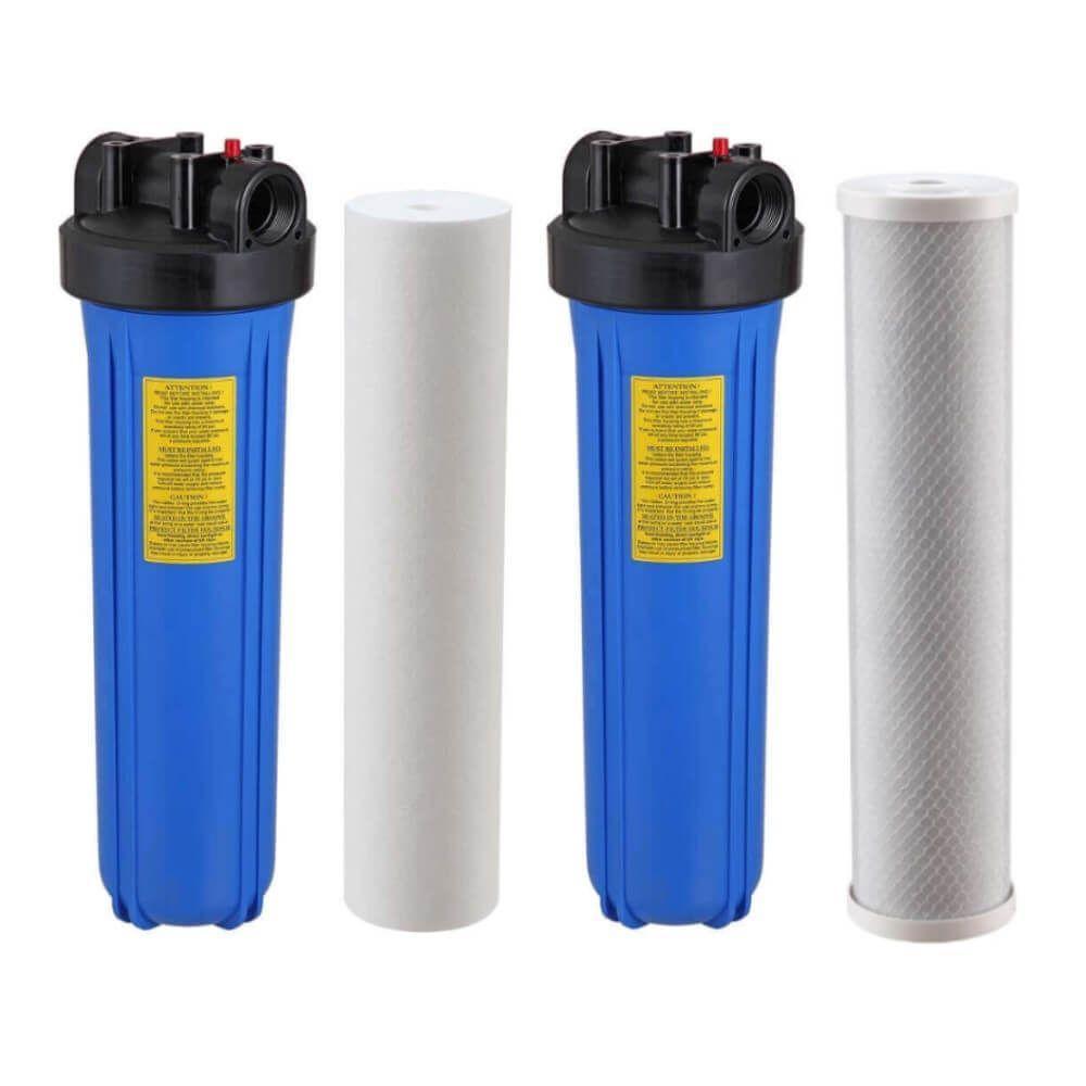 2 Filtro Big Blue 20 C- 1 Refil Pp + 1 Refil Carbon Block Cor Azul - 1