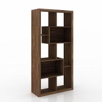 Estante Livreiro Multiuso Com Nichos E1712 Nogal - Tecno Mobili - 1