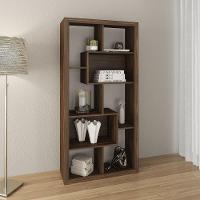 Estante Livreiro Multiuso Com Nichos E1712 Nogal - Tecno Mobili - 2