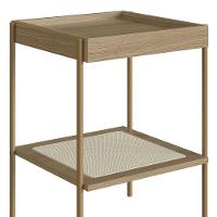 Mesa Lateral Com Prateleira Pé Metal Arlo A10 Hanover-dourado - Mpozenato - 6