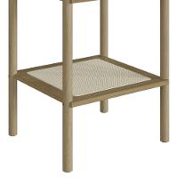 Mesa Lateral Com Prateleira Pés Madeira Arlo A10 Hanover - Mpozenato - 6