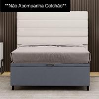 Base Para Cama Box Baú Casal 138x188cm Hit I02 Suede Cinza - Mpozenato - 2