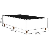Base Para Cama Box Solteiro 88x188cm Hit I02 Corano Preto - Mpozenato