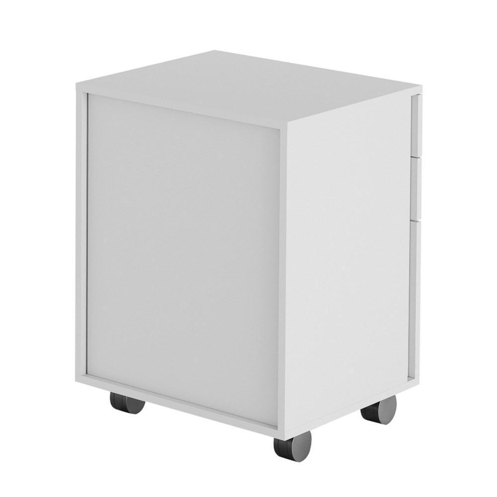 Gaveteiro 3 Gavetas Com Rodízios Me4148 Branco - Tecno Mobili - 5