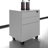 Gaveteiro 3 Gavetas Com Rodízios Me4148 Branco - Tecno Mobili - 2