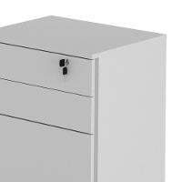 Gaveteiro 3 Gavetas Com Rodízios Me4148 Branco - Tecno Mobili - 3