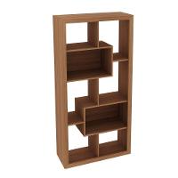 Estante Livreiro Multiuso Com Nichos E1712 Amêndoa - Tecno Mobili - 1